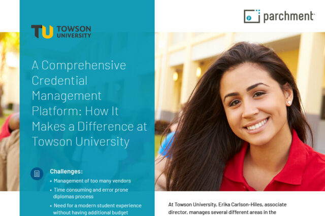 Case Study - Higher Education Towson University - Award Send Print and Digital Diplomas