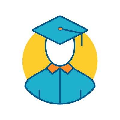 graduate color icon